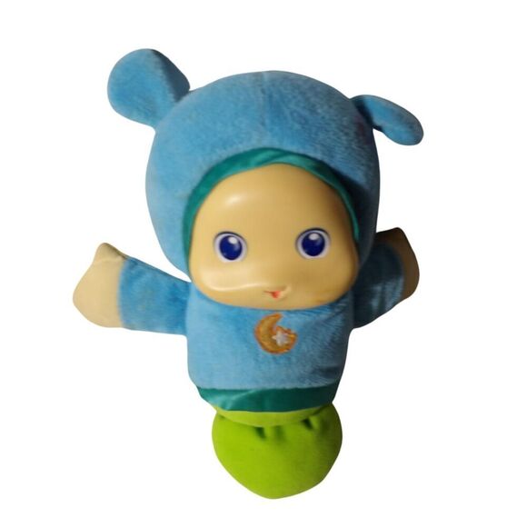 Gloworm‎ 2011 Playskool Musical Light Up Glow Worm Blue Baby Plush Toy Doll - Picture 1 of 4